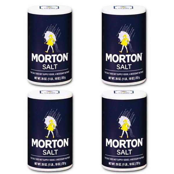 Morton Salt Regular Salt, 26 Oz (4 Pack)
