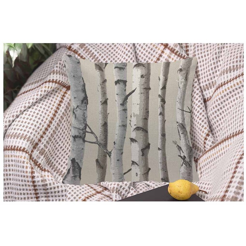 WONDERTIFY Birch Cushion Cover Tree Trunk Nature Decorative Throw Pillow