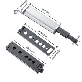 MARNER 20 Pack Magnetic Push Latches for Cabinet, Push to Open Door Latch - Heavy Duty Push Release Catches Kitchen Drawer Pop Out Latch, Gray