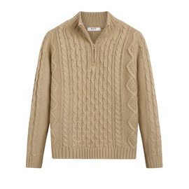 Arshiner Boys Knit Jumper Light Half Zip Children's Casual School Pullover Sweater for Autumn Winter Kids Knitwear Pullover, 11-12 Years 150