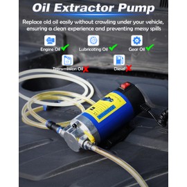 Electric Engine Oil Extractor Pump for Car, Fluid Transfer Pump for Engine Oil, Gear Oil Change, Oil Removal Pump for Lawn Mower, 100W Copper Motor Strong Suction