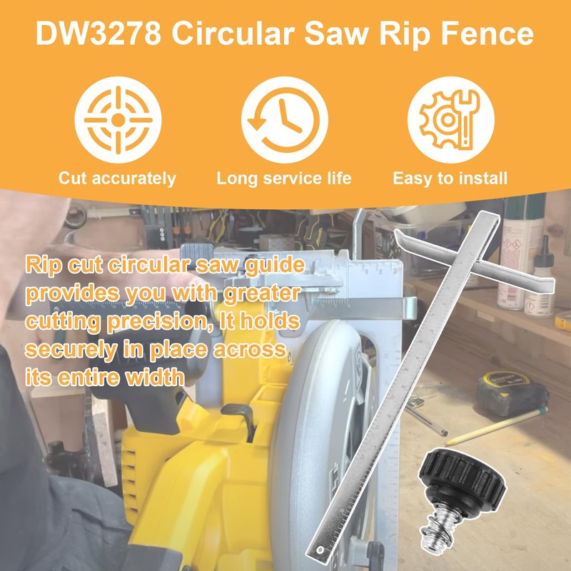 DW3278 Circular Saw Rip Fence - for 7-1/4-Inch to 8-1/4-Inch