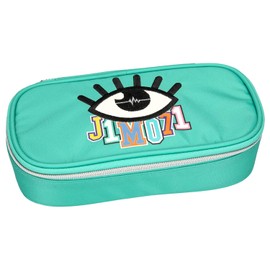 Depesche 10508 Pencil Case with Pen Loops and Protractor Compartment, Lisa and Lena J1MO71, Turquoise, Colourful