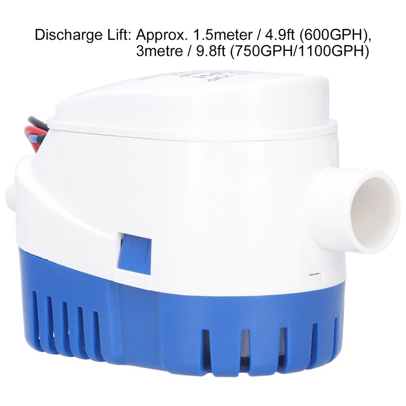 Bilge Submersible Pump Electric Automatic Water ABS Accessory for Drainage