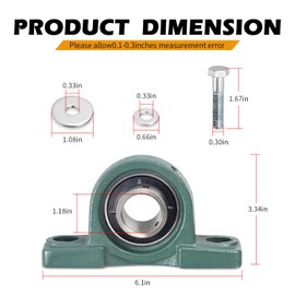 Front Prop Shaft Support Bearing & Bracket Kit for Polaris Ranger 500 800 Crew 2011-2014 3514703 2878360