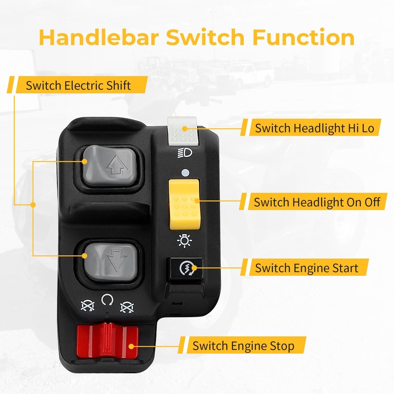 M MATI Handlebar Key Starter Relay Switch Kit for Honda