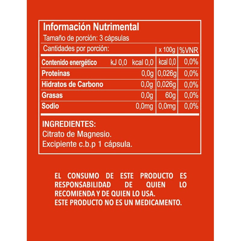 Prettán XIII Citrato de Magnesio 20mg. Frasco con 90 Cápsulas