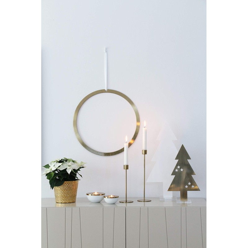 Cooee Design HI-029-02-BR Candlestick Metal in Brass Colour Dimensions: 8