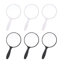 10 Pcs Small Handheld Mirrors Travel Makeup Hand Mirrors Potable Cosmetic Mirrors Plastic Vanity Mirrors with Handle White Black