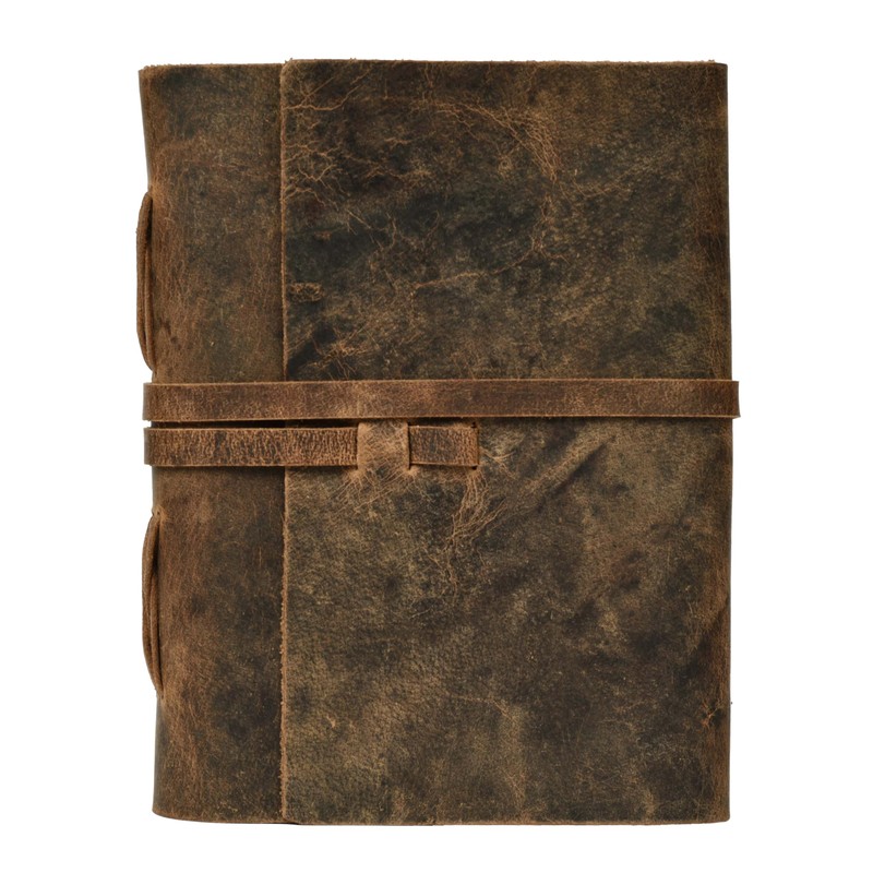 LEATHER VILLAGE Lined Vintage Paper Leather Bound Journal-260 Pages, Rustic