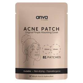 Acne Patch with Salicylic Acid - Hydrocolloid Pimple Patch, Korean Pimple Patch, Spot Stickers for Face and Skin - Original Pimple Patch, 2 Sizes (10mm & 12mm) 81 Count - 5 sheets