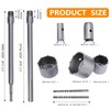 REETAI-FOUR 10Pcs SDS Plus Concrete Hole Saw Kits, Tungsten Carbide