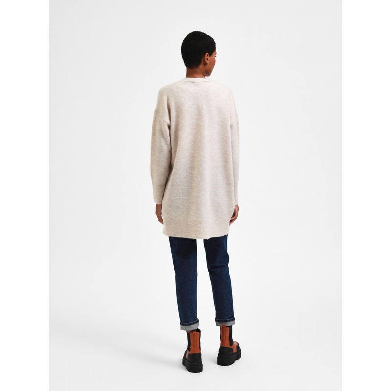 SELECTED FEMME Female Cardigan Long, Beige2