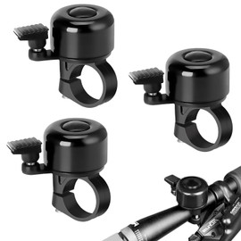 3 Pcs Bike Bell, Mini Bike Bell，Loud Crisp Clear Sound Bike Bells for Adults and Kids, Mini Bicycle Bell for Mountain Bike Road Bike Right Hand/Left Hand Use