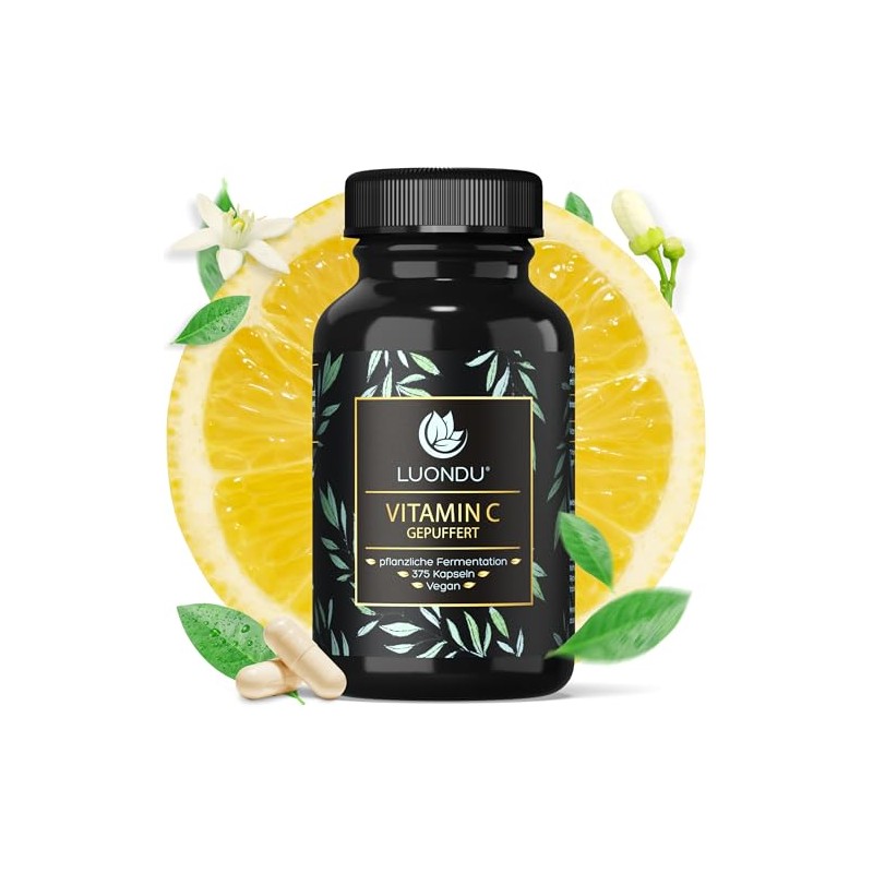 Vitamin C 375 Capsules 1000mg per Daily Dose, High Dose,