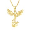 XIXLES Phoenix Necklace 925 Sterling Silver Phoenix Pendant Necklaces Gold