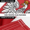 G128-6 Feet Spinning Flagpole (White) Poland (Ensign) 150D Flag Brass
