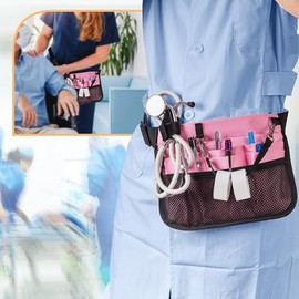 Riñonera de enfermera con bolsillos para equipo con correa de herramientas de varios compartimentos Práctico con equipo médico Soporte de cinta para e