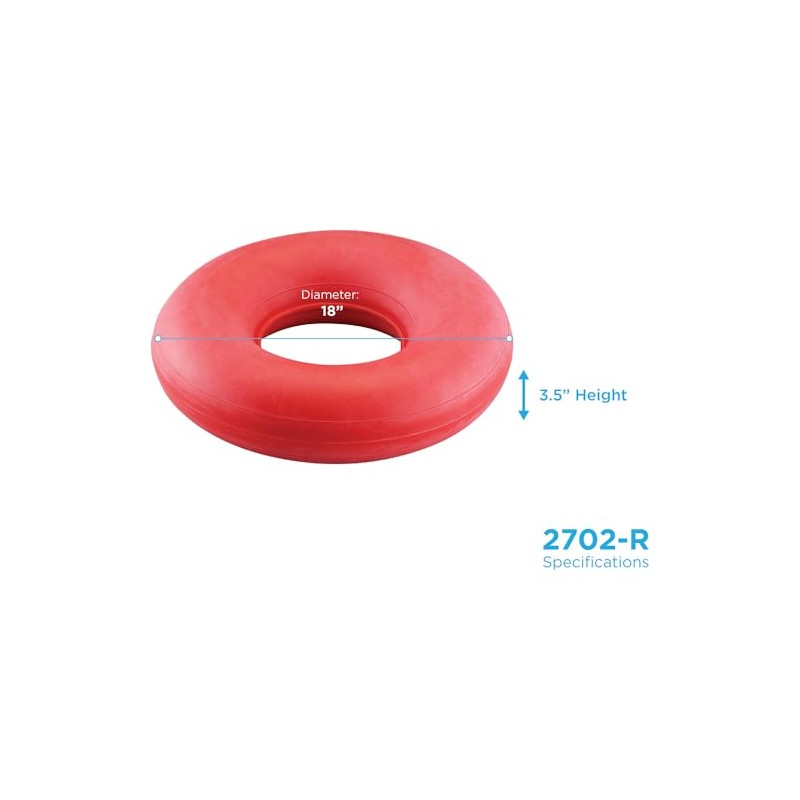 NOVA Inflatable Donut Cushion, Easy to Inflate and Deflate Seat