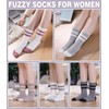 LANLEO Fuzzy Socks for Women Soft Cozy Fluffy Slipper Winter