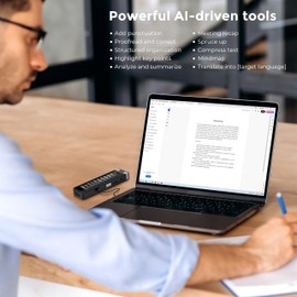 136GB AI Voice Recorder, TIMMKOO Digital Voice Recorder with Playback, Offline Transcribe and Online Summarize/Mindmap/Translation Base on AI Technology, Voice Activated Audio Recorder (Silver)