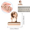 Small Bulldog Paper Clips, Pack of 50 Letter Clips Metal,