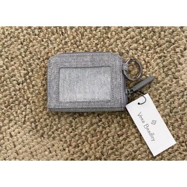 Vera Bradley LU RFID Petite Small Zip Around Wallet 29543-13013 Heather Gray