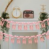 2pcs Bow Garland Banner Ribbon Bow Party Decorations for Baby