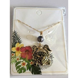 Tribal Hawaiian Tribal Turtle Pendant Necklace