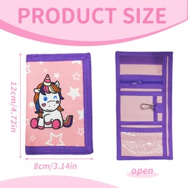 XPEX Pack of 1 Children's Slim Purse, Children's Wallet with Chain Clip Zip, Foldable Triple Children's Wallet, Children's Purse Boys Wallet for Teenagers, Boys, Men (Block, C), c, Casual