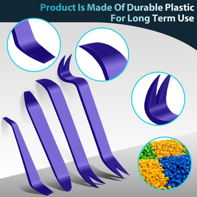 Keze 7 Pcs Auto Plastic Trim Removal Pry Tool &