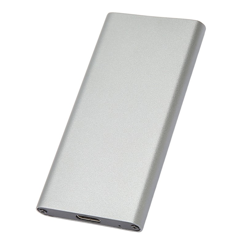 Tyep C to MSATA Enclosure Aluminum Alloy USB3.1 Gen2 Type