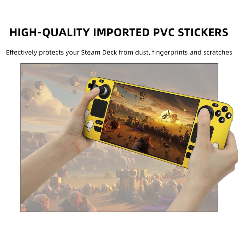 Game Console Decal Protective Cover Sticker Compatible for Steam Deck