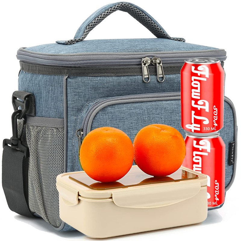 FlowFly Insulated Reusable Lunch Bag Adult Large Lunch Box for