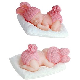 Molde de Silicona para Bebés, Molde de Jabón para Recién Nacidos para Decoración de Pasteles de Fondant, Molde de Silicona para Velas