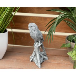 stoneandstyle Stone figure budgies frost-proof winter-proof cast stone