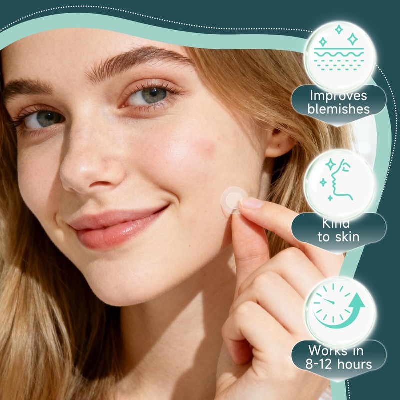 Microdart Pimple Patches for Face 9 Count,Hydrocolloid Zit Acne Patches