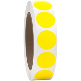 SHYGO® 1“ Yellow Circle Dot Stickers Color Coding Labels, 1000PCS 2 Rolls
