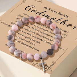 Christian Gifts for Women, Inspirational Cross Bracelets for Daughters Granddaughters, Religious Faith Bracelets for Birthdays/Christmas, Jesus Jewelry for Sisters Friends Mom Grandmother Godmother