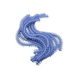 Angzhili Dental Orthodontic Separator Ties S Type S Type Dental Elastic Orthodontic Ligature Ring Ties 700 Rings/10 Sticks (Blue)