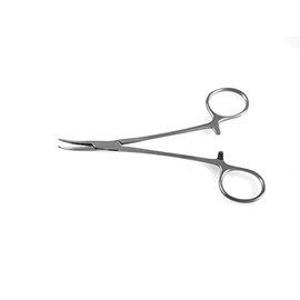 Halstead Mosquito Forceps 5" Curved Serrated Jaws Hemostat Clamps - SurgicalExcel