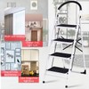Nightcore 4 Step Ladder Folding Step Stool Platform, Multiuse Stepladder