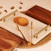 Queenza White Marble Decorative Tray with Gold Handles (12 x
