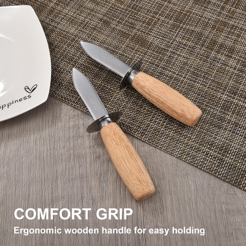 HILAZA 10Pcs Oyster Shucking Knife Bulk, Shucker and Opener Tool