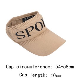 Pack of 2 sun protection caps, sun visor, sun protection cap, for sports, tennis, golf, beach (white, khaki)