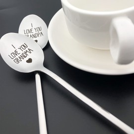 Grandma and Grandpa Gifts for Grandparents I Love You Grandma Grandpa Spoon Set Christmas Birthday Mothers Day Fathers Day Gift Grandparents Gifts from Grandkids