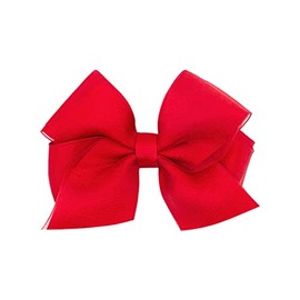 PLH Small Front Tail Organza and Grosgrain Overlay Bow