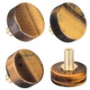 KYEYGWO 4 Pieces Tiger Eye Round Crystal Furniture Knobs with