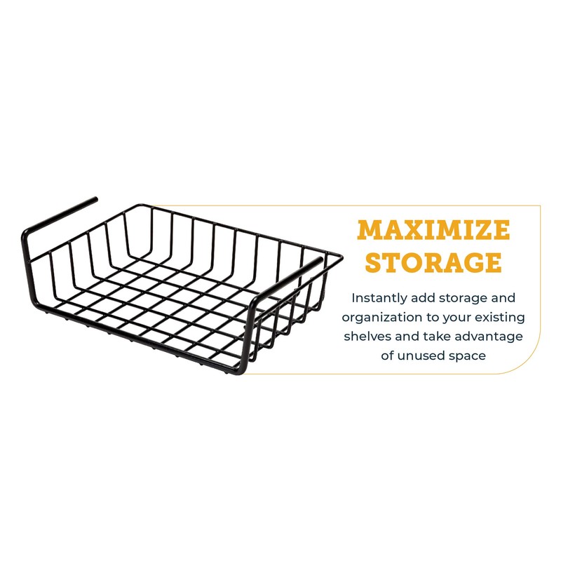 SnapSafe Hanging Shelf Document Basket, 76012 - Coated Wire Basket