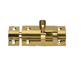 myoseya Latch Sliding Barrel Bolt Door Lock Round Bar Latch Gate Inside Lock Copper 3*3*6cm 2 Inch Brass Color